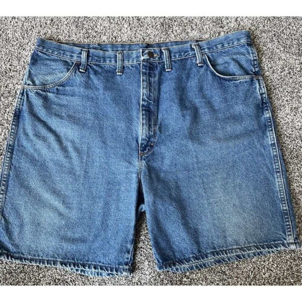 Rustler  46 Regular Fit Men's‎ Denim Jean Shorts Blue MADE IN USA vintage